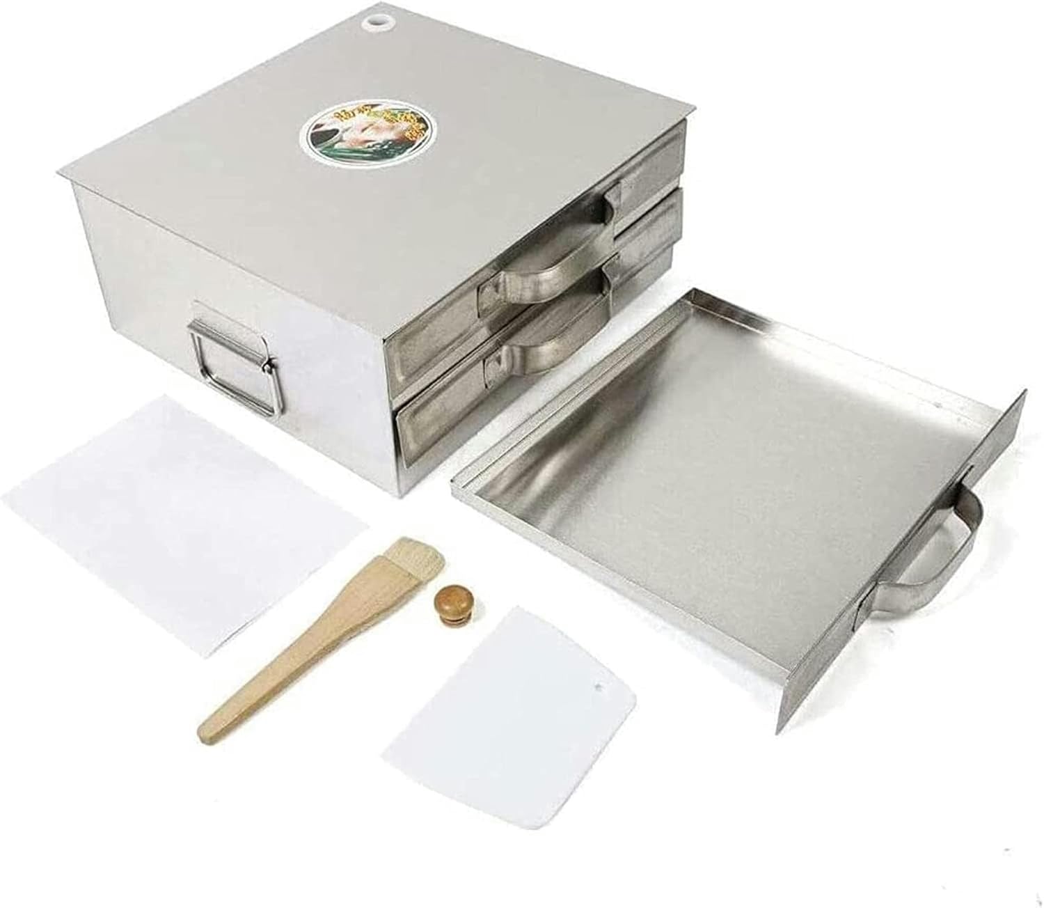 Multifunction Cooking Machine, Rice Roll Steamer Drawer Machine, Rice Noodle Rolls Machine, Stainless Steel Kitchen Food Cuisine Cookware