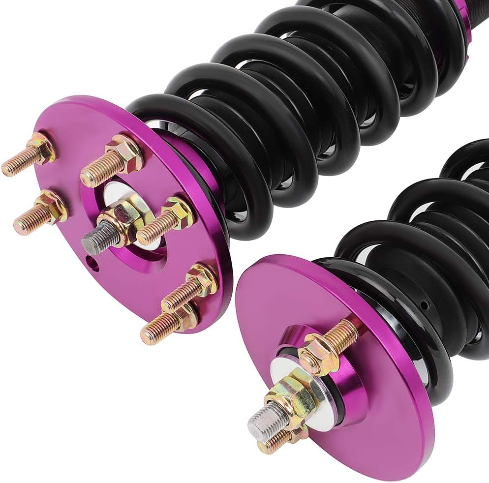 Coilover Struts Spring Shocks Adjustable Height Coilovers Suspension Struts Coil Spring Shocks and Struts Full Set Kits ECCPP Fit for 2008-2012 for Honda for Accord - Purple