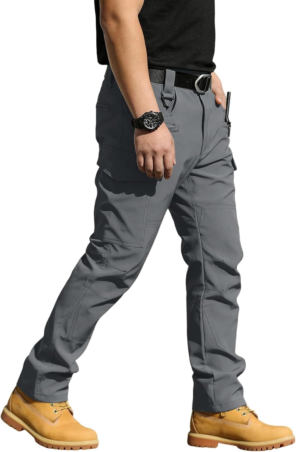 Tactical Pants for Men Stretch Waterproof Ripstop Cargo Work Pants Lightweight Quick Dry Hiking Pants Multi Pockets - Image 3