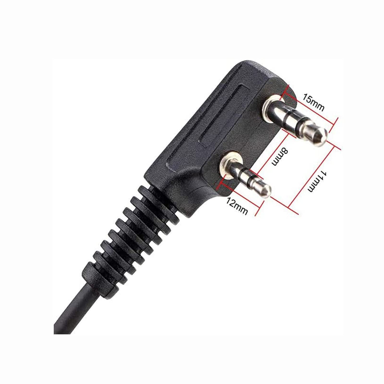 Retevis RT622 Walkie Talkie Pinganillo, Compatible RT24 RT668 RT622 Proster BF-888S UV-5R BF-88E Radio Bidireccional, 2 Pines Anticaída Auricular con un Cable Auricular(10 Piezas)