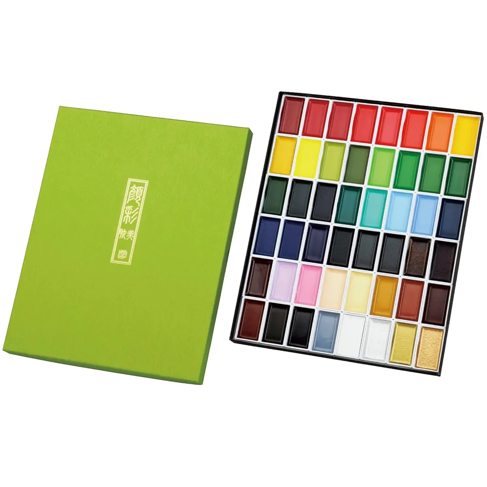 顔彩2個セット✨ Amazon.co.jp: 呉竹 絵具 顔彩耽美 グラニュレーティング