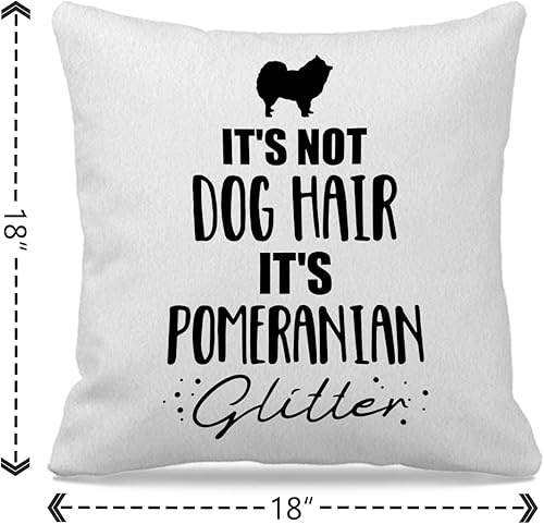 Miniatura 4 de Nogrit Regalos de Pomerania, fundas de almohada de pomerania de 18 x 18 pulgadas, no es pelo de perro, es purpurina de pomerania, decoración de