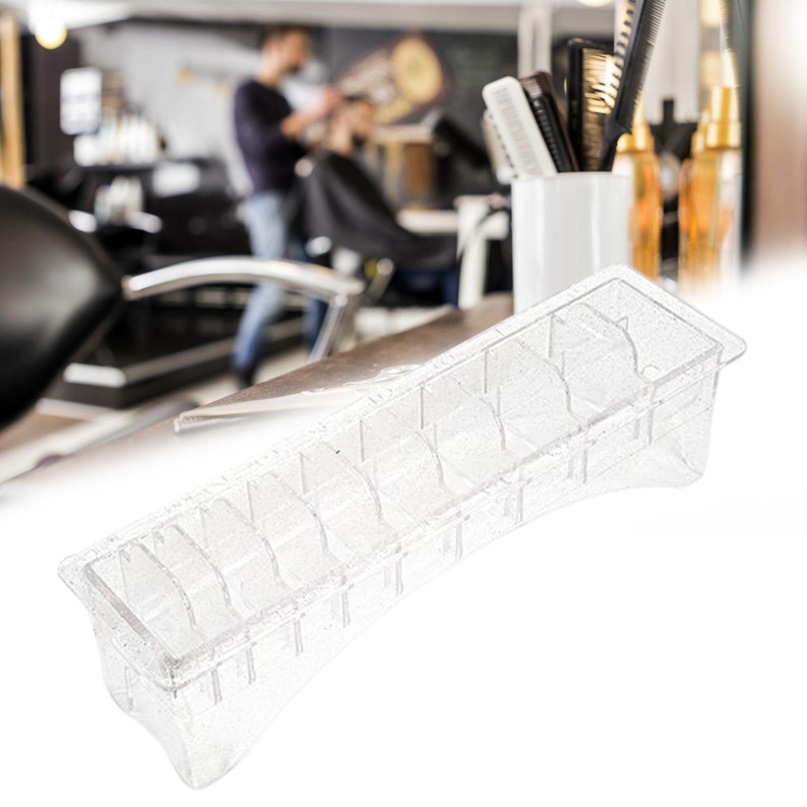 Guide Comb Storage Box 10 Grid Container Transparent for Barber Shop-image-42