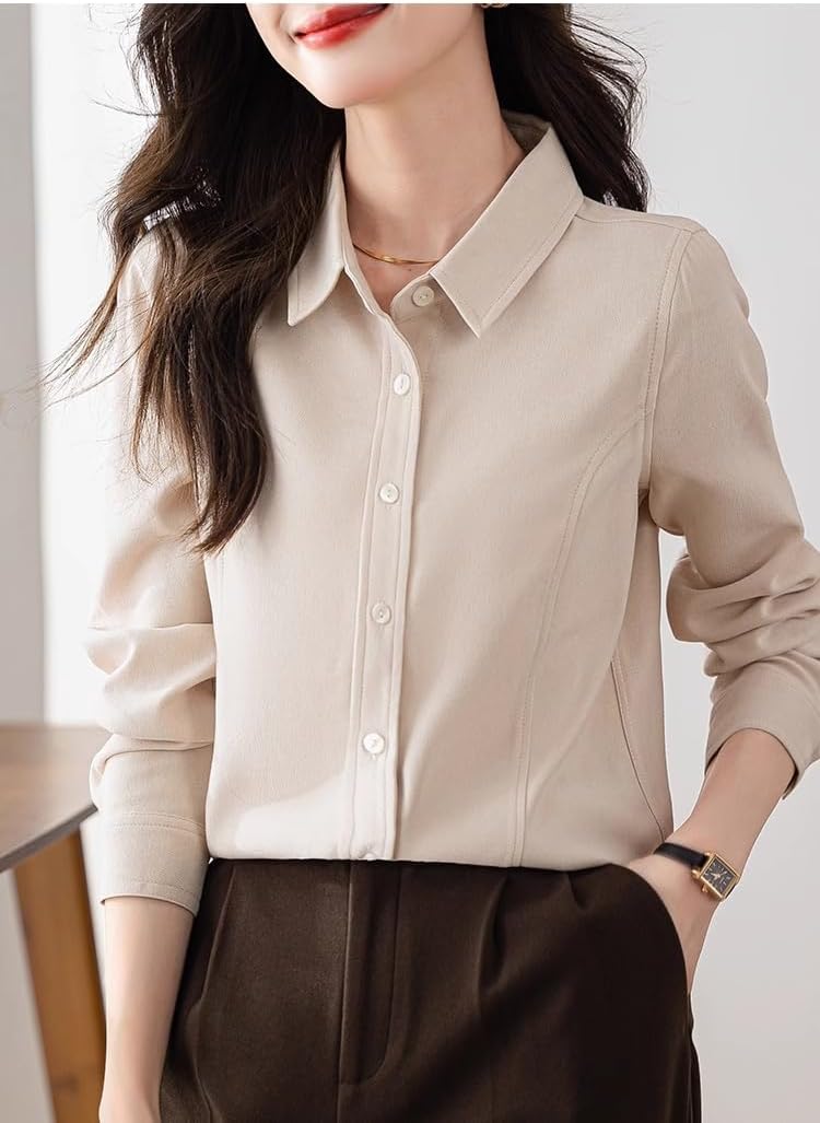 Layered Shirt for Women, Longsleeved Thickened Shirt, Style Corduroy top