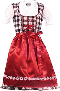 German Dress for Girls Bavarian Dirndl Oktoberfest Children Dress Carnival Halloween Size 2T,4T,6,8,10,12,14 - Buy now