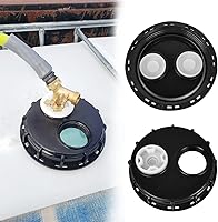 Vista 2 de IBC - Tapas de tanque de agua, tapas de tanque IBC de 6.5 pulgadas con tapón de 2 pulgadas, rosca fina para Schutz