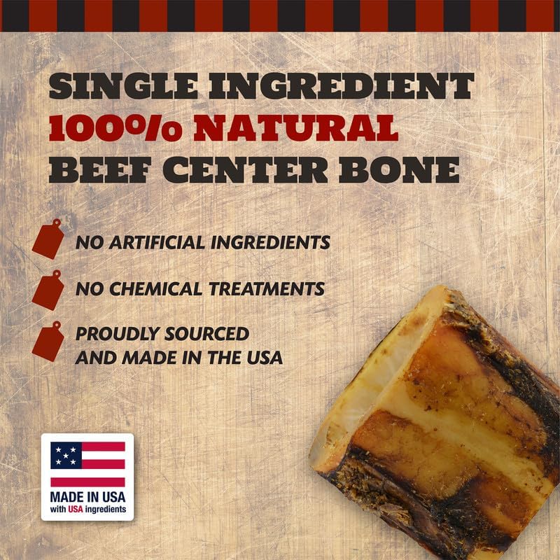 Miniatura 6 de THE COUNTRY BUTCHER Huesos de perro de médula de res de 2 pulgadas para masticadores agresivos, golosinas para perros de raza media, natural,