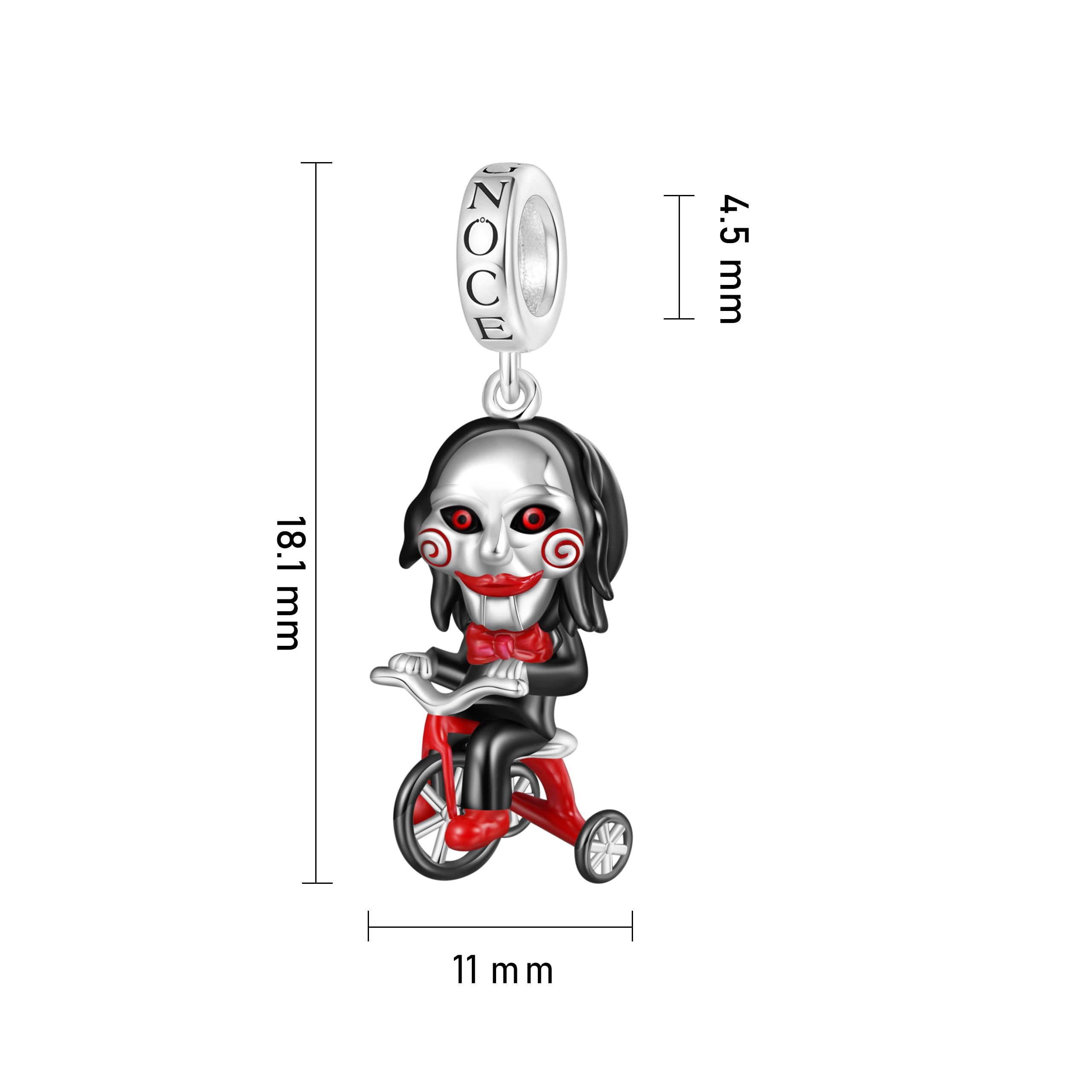 GNOCE Colgante Con Dije De Sierra Peligrosa Colgante De Pierna Cortada Regalo De Plata De Ley 925 Para Niñas y Niños Se Adapta a Todas Las Pulseras/Collar