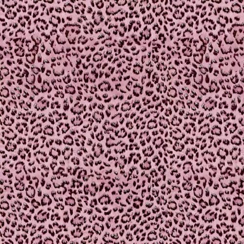 Simon&Siff Leopard Print Peel and Stick Wallpaper 17.3x60 Black-Pink Removable Wallpaper Renter Friendly Waterproof Contact Paper for Bedroom Bathroom Living Room Cabinet