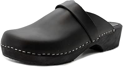 Klogs USA Austin Zuecos Para Mujer, Negro Grano Entero