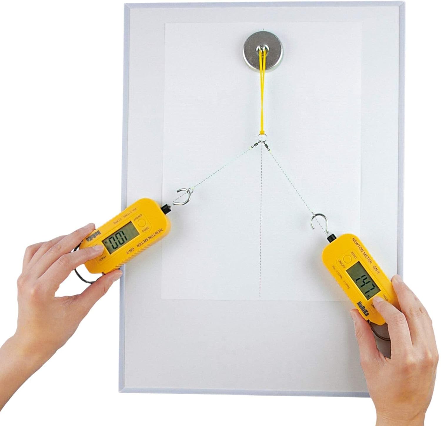 GSC International N-00001 Digital Force Meter - 1 to 20 Newtons - LCD Display with Hold and Zero Functions - Compact STEM Tool for Physics Experiments, Classroom Use and Science Education