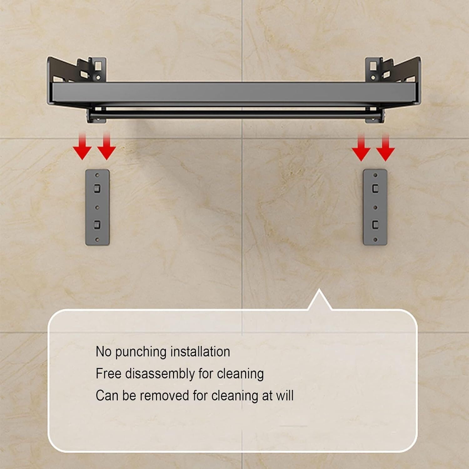 Placa de cocina para colgar en la pared con Hoo de 37 cm, para secar platos de cocina