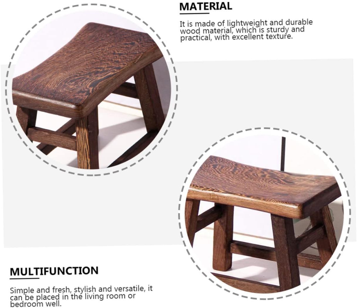 1pc Wooden Boys and Girls Bathing Stool Small Stool for Boy Girl and Furniture Step Household