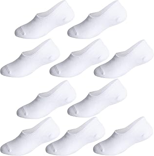 Toddler Little Boys Girls No Show Liner Cotton Socks Thin Multi Solid Color White Summer 10 Pack 2T-12Years