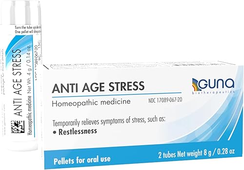 Guna Anti Age Stress Remedio homeopático natural para elAlivio temporal de los síntomas de estrés, como inquietud. - 2 tubos