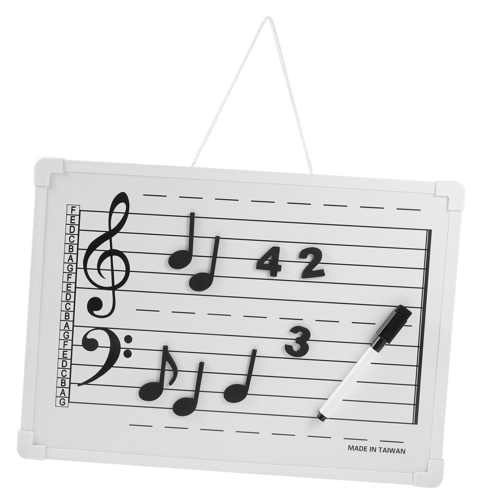 Pizarra para Pentagrama Musical Borrable, 1 Juego