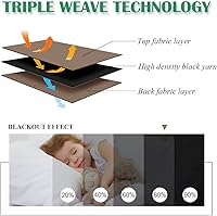 Vista 5 de StangH - Cortina opaca para exteriores para patio, impermeable, resistente al viento, panel opaco para porche, ancho 52/100, 1 panel.