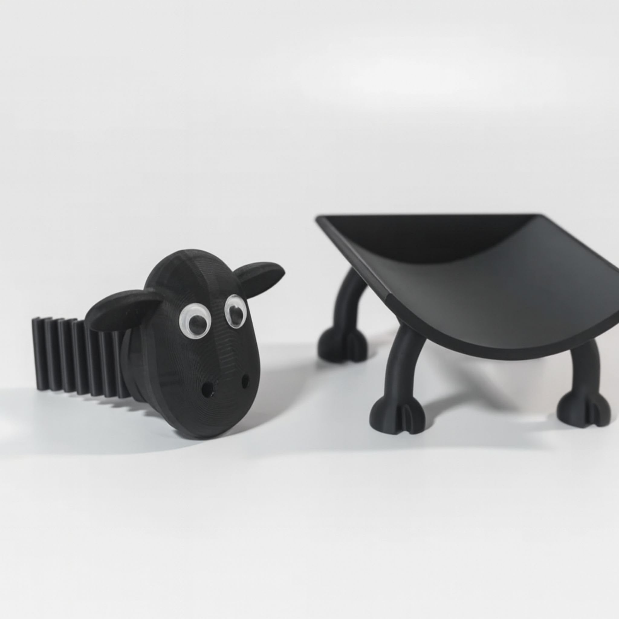 Toilet Roll Holders - Pack of 3 Freestanding Tissue Storage Stands, Black, 3 Pack - Image 4