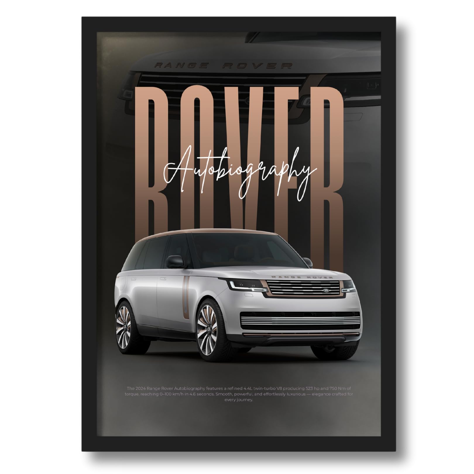 ArtAction Range Rover Autobiography Wall Frame Poster | A4 Luxury SUV Décor for Living Room & Office | Framed Autobiography Artwork | Automotive Gift for Men, Boys & Car Enthusiasts-image-12