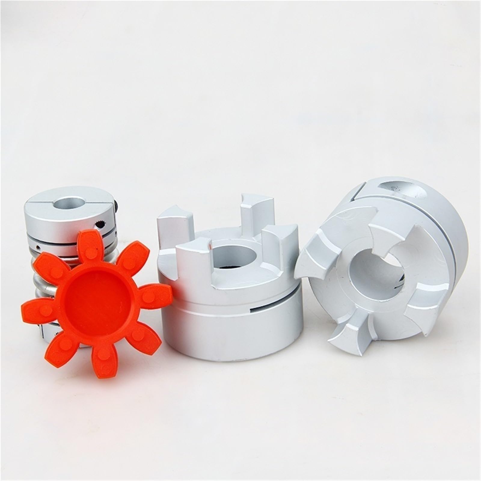 Conector flexible Acoplador D80 L114 de aluminio ciruela, conector de motor de acoplamiento de eje flexible, 80 x 114 mm, CNC Extensión de sujeción(22mm to 42mm)