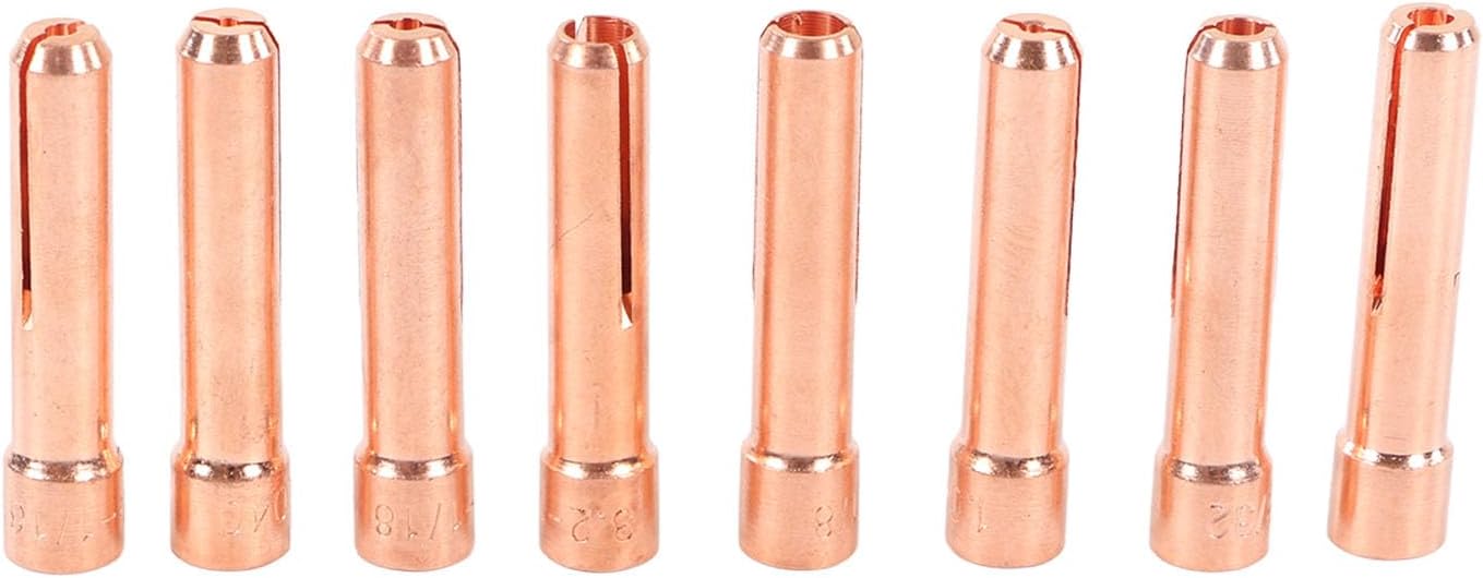 Sorandy 55 Pcs Welding Consumables Set, Ceramic Nozzle Glass Cup Pressure Cap Connectors O Rings Set with Storage Box, for WP17 18 26 Argon Arc Welding Torch