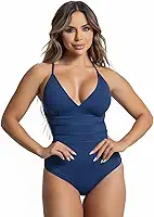 Maiô Feminino Frente Única Com Bojo Cortinão Removível Elegante Disfarça Barriga Orla da Praia