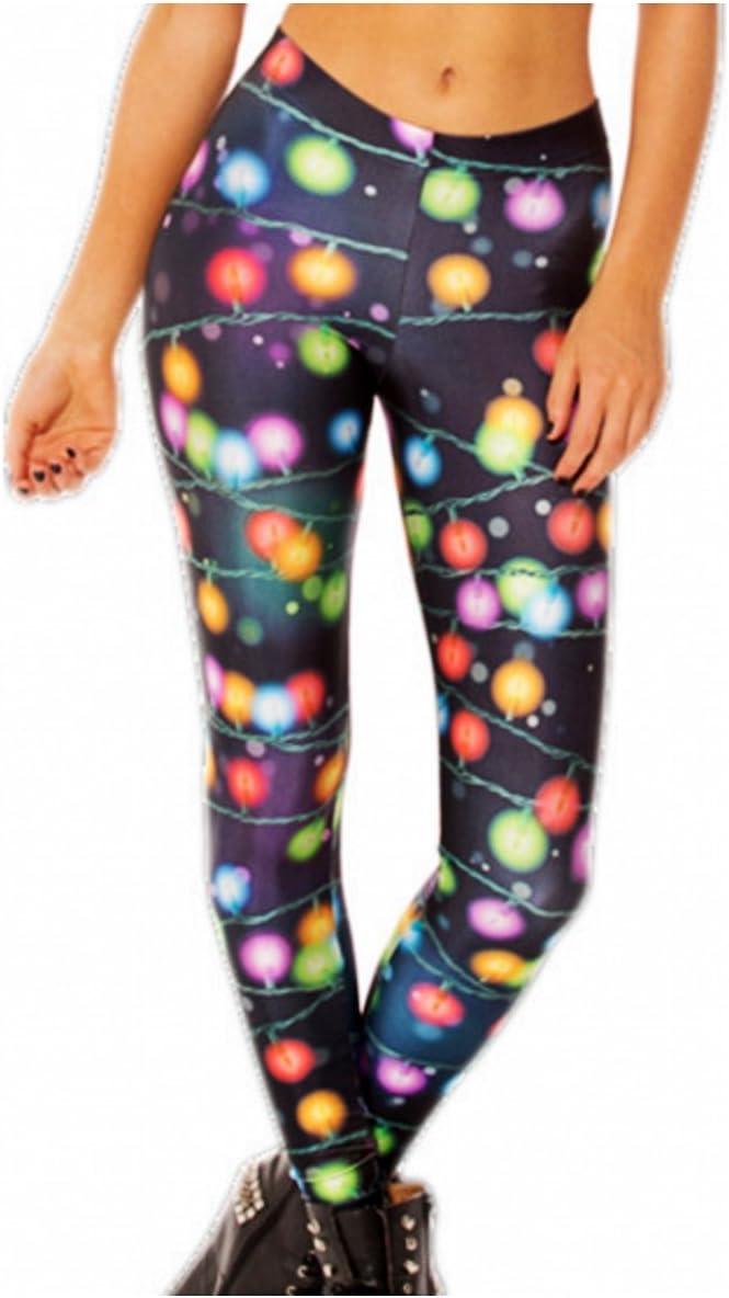 Bamovo Women's 3D Pattern Elastic Tights Floral Print Skinny Leggings Plus Size