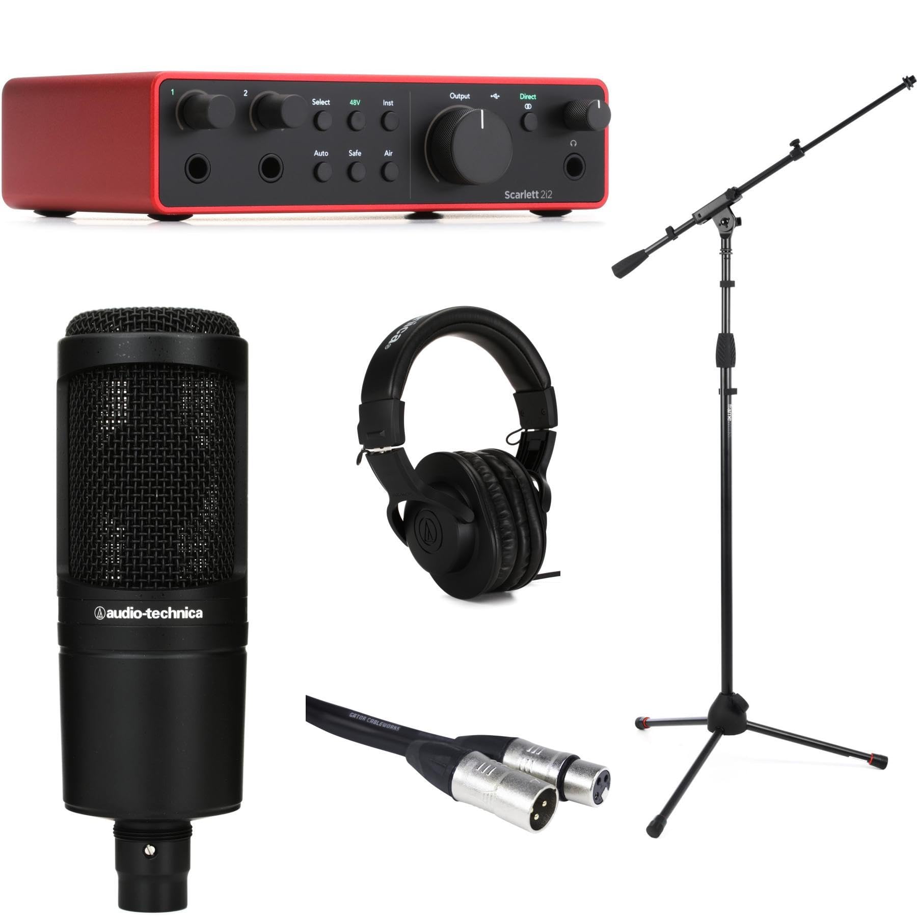 Amazon.com: Focusrite Scarlett 2i2 4th Gen USB Audio Interface and 