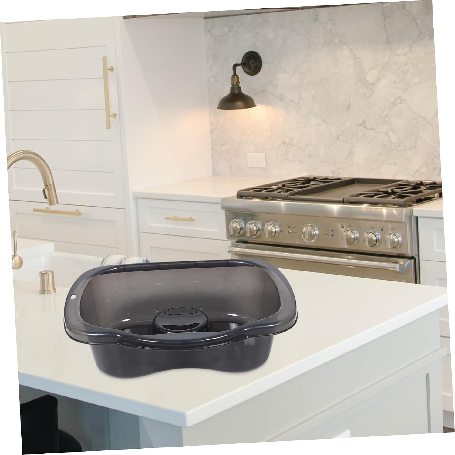 Portable Shampoo Basin for Bedridden Patients Comfortable Recline Hair Washing Bowl with Drain Hose Transparent Design for Elderly Disabled Use for Home Care