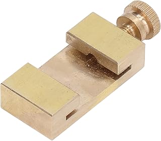 Brass Ruler Positioning Block,40x20mm Scribe Steel Ruler Limit Block,Carpentry Tools Accessories for All Kinds Of Steel Rulers,Suitable for Engineers,Craftsmen,Model Manufacturers,Etc.
