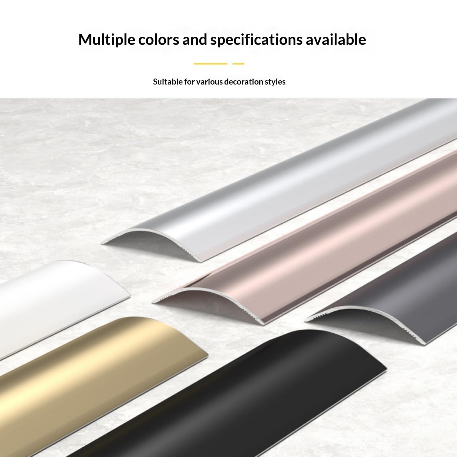 Lot de 3 profilés d'angle en aluminium pour protection des sols et des murs, imperméables et durables pour la maison et la cuisine (bronze, 30 mm)