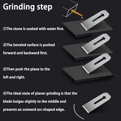 Miniatura 8 de Paquete de 2 cuchillas de repuesto de 1.5 pulgadas de ancho, cuchillas de hierro para carpintería, cepilladora de mano, carpintería, sierra de corte