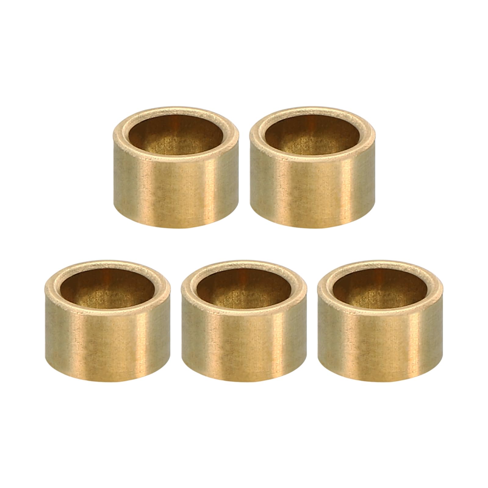PATIKIL M6 Brass Spacers, 5 Pcs Metal Spacer Brass 6mm ID x 8mm OD x 5mm L Brass Spacers Screw Standoff for 1/4inch or M6 Screw Bolts