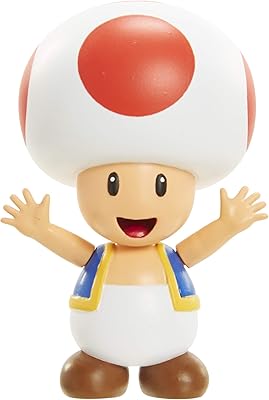 SUPER MARIO Action Figure 2.5 Inch Red Toad Collectible Toy