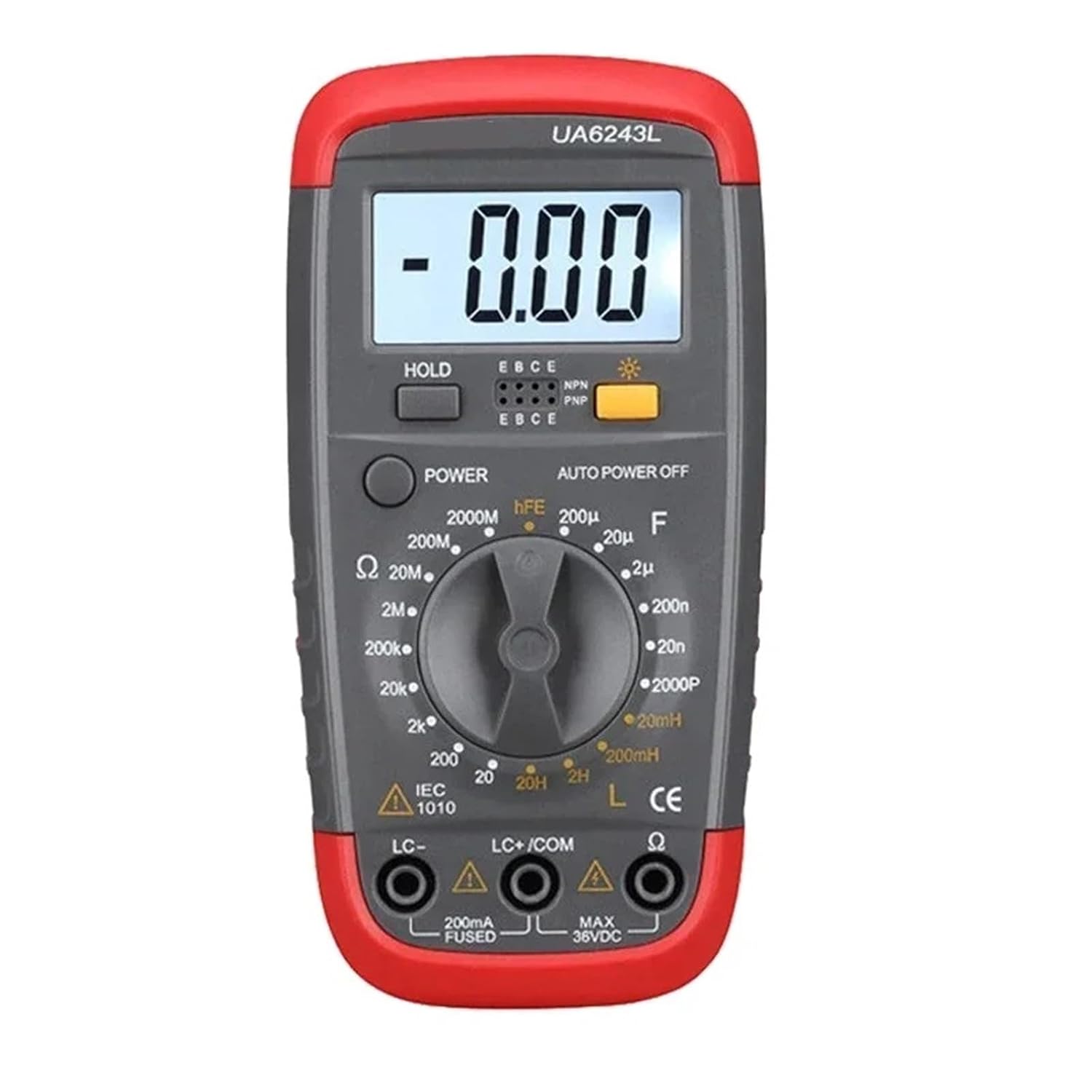 UA6243L Multimeter Digital Professional Resistance Capacitance Inductance Meter Circuit Diode Triode Tester