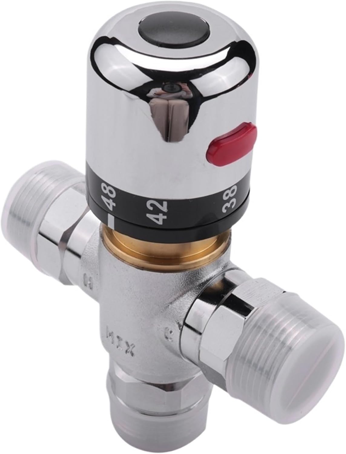 1pcs Solid Copper 3-Way Thermostatic Mixing Valve 3/4 Inch Solar Water Heater Valve Regulating Temperature Control Valve