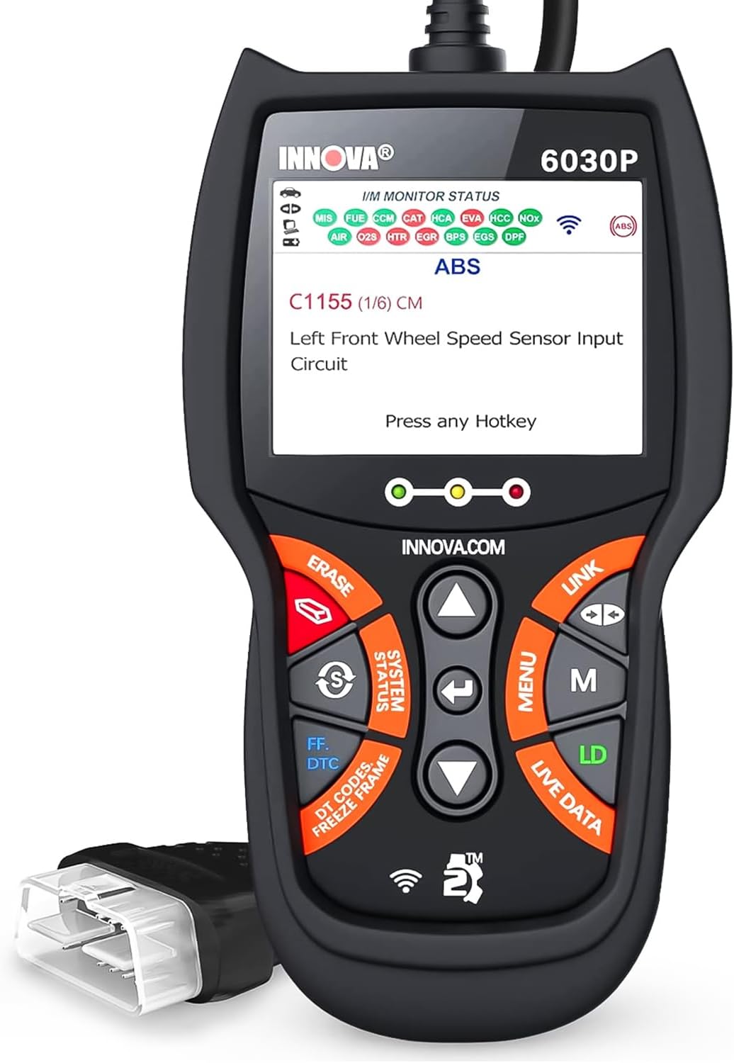 INNOVA 6030P OBD2 Scanner ABS Code Reader-Check Engine Light-Diagnostic Scan Tool Live Data with Battery & Alternator Test-Code Severity Levels-Full OBDII Modes