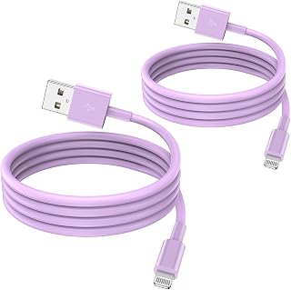 2 Pack Apple MFi Certified iPhone Charger Cable 2m, Apple Lightning to USB Cable Cord 2 metres Fast Charging Apple Phone Long Cables for iPhone13/12/12 mini/ 11/11Pro/Max/X/XS/XR/XS Max/8/7/6/iPad