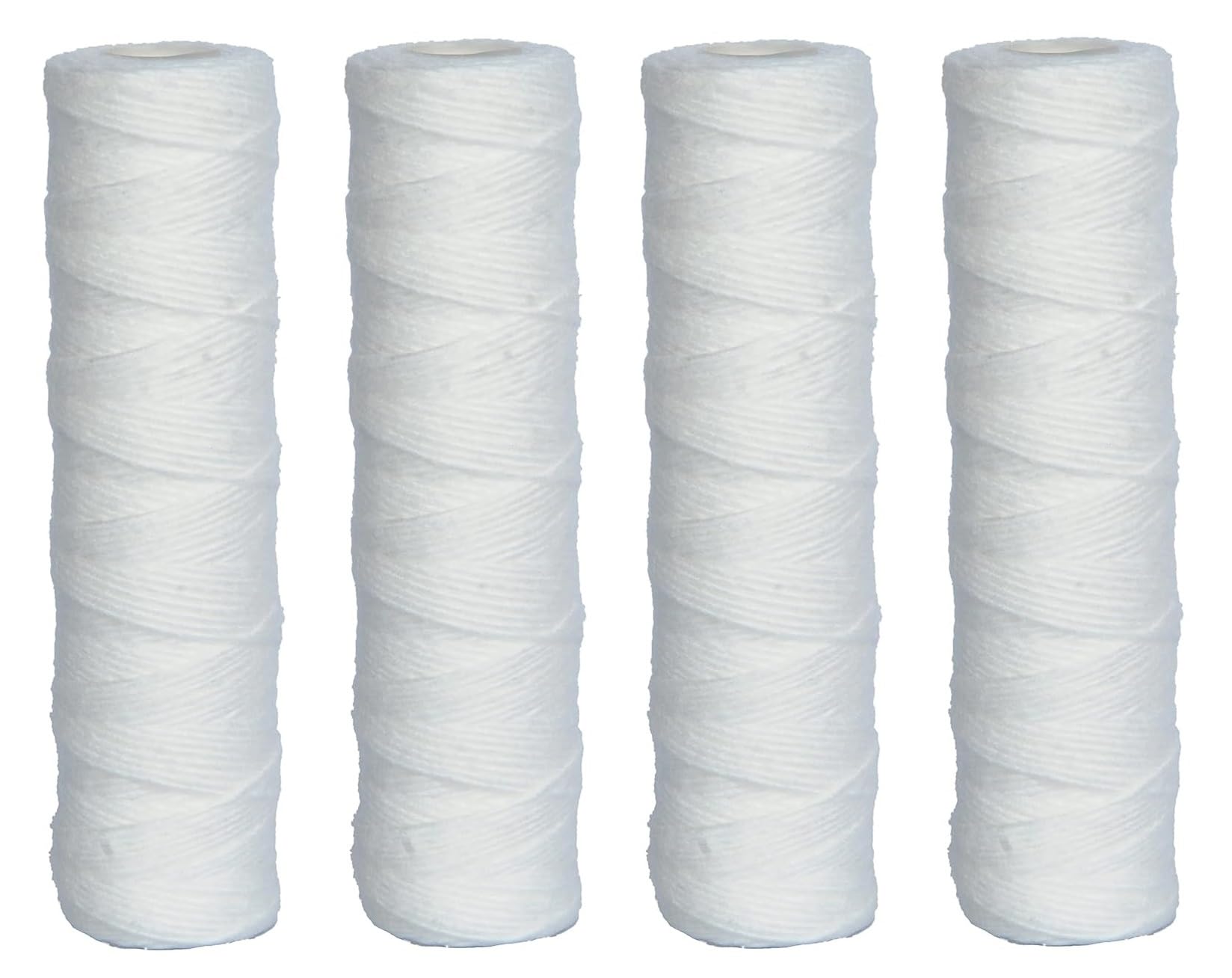 KRPLUS 10 Inch PP Yarn Wound Threaded Filter Cartridge Suitable for Mainline Sediment Filter housing (Pack of 4, 5 Micron)-image-23