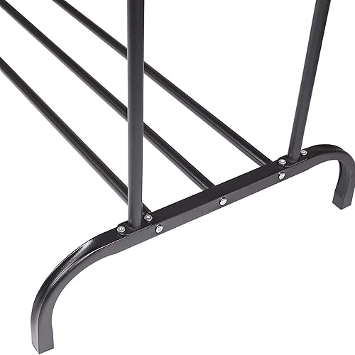 Miniatura 4 de Perchero de acero inoxidable resistente con doble riel, organizador de ropa, estante de almacenamiento colgante para vestidor o dormitorio, colgador