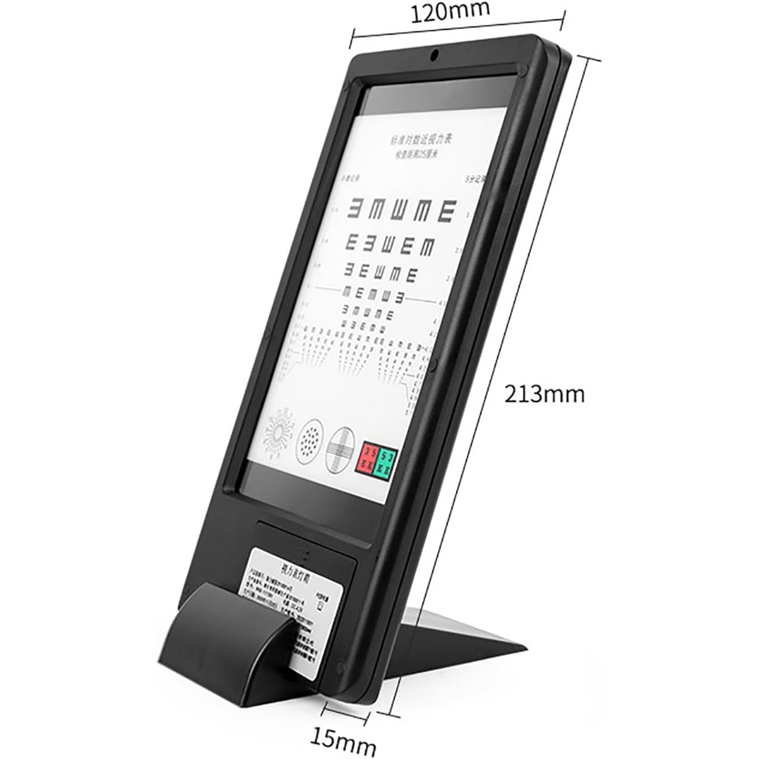 Wykres Near Vision Light Box Akumulatorowa Wykres Wizji z Uchwytem Regulowana Jasność i 5 Rodzajów Detekcji Wizualnych Etykiety Przednie 30 cm/Tył 25 CM Odległość Pomiarowa do Domu lub Kliniki