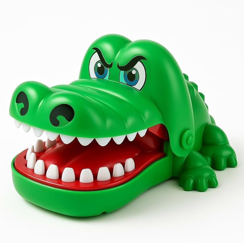 Brinquedo Jacaré Crocodilo Dentista Morde Dedo Jogo Infantil Jogos Para Crianças Brinquedos Premium 13cm