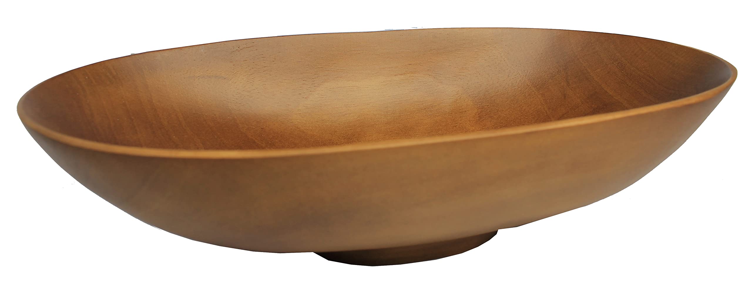 Saladier en bois de manguier fait main 30 cm coupé pour décoration et fruits