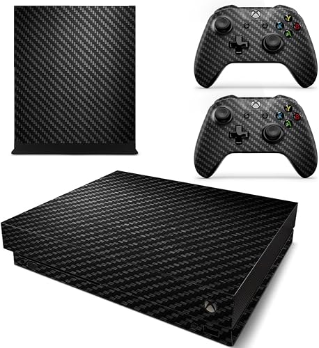 SkinNit Decal Sticker Skin For Xbox one X: Carbon Fiber (Textured)