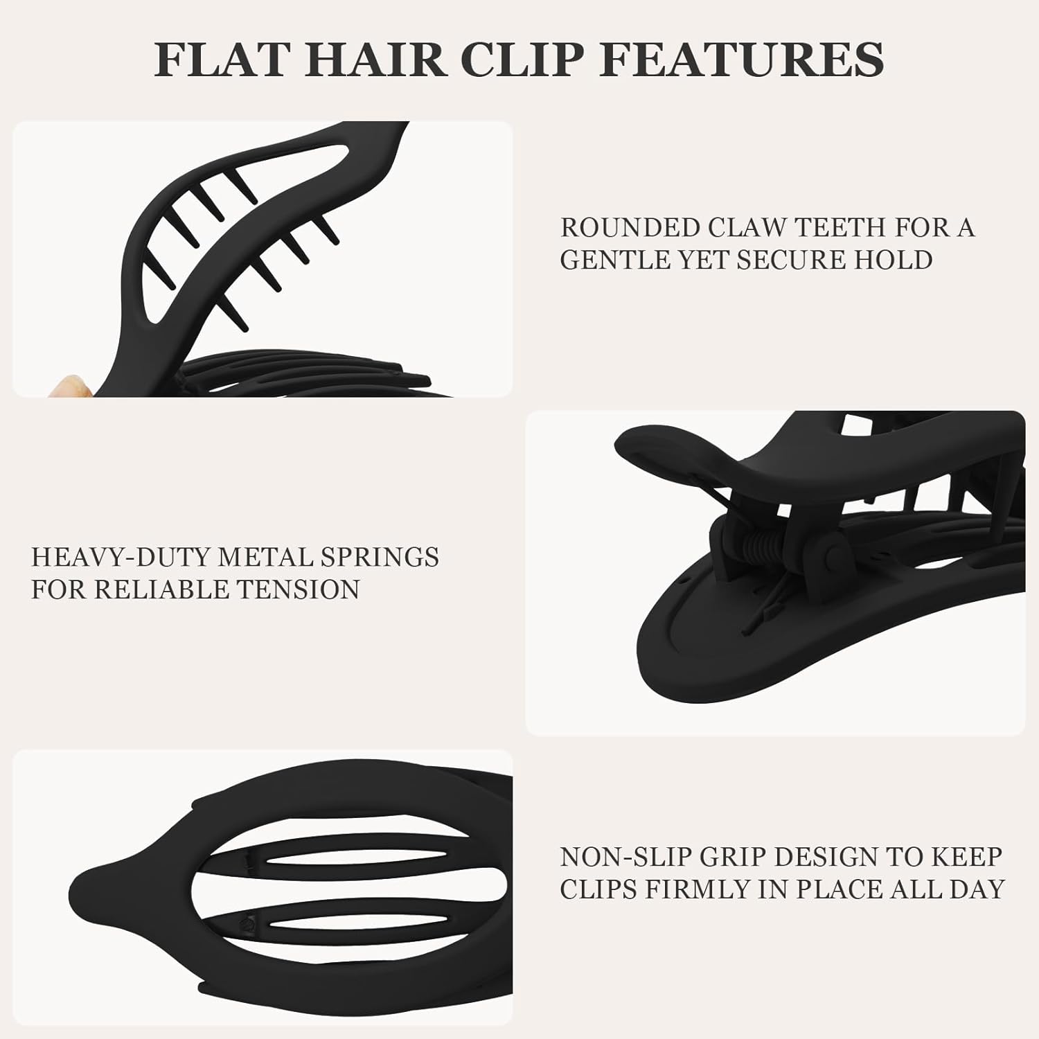 8 Pcs French Flat Hair Clips for Women Matte Claw Clips for Thick & Thin Hair No-Slip Hair Claw Strong Hold Styling Barrettes Accessories - Image 4