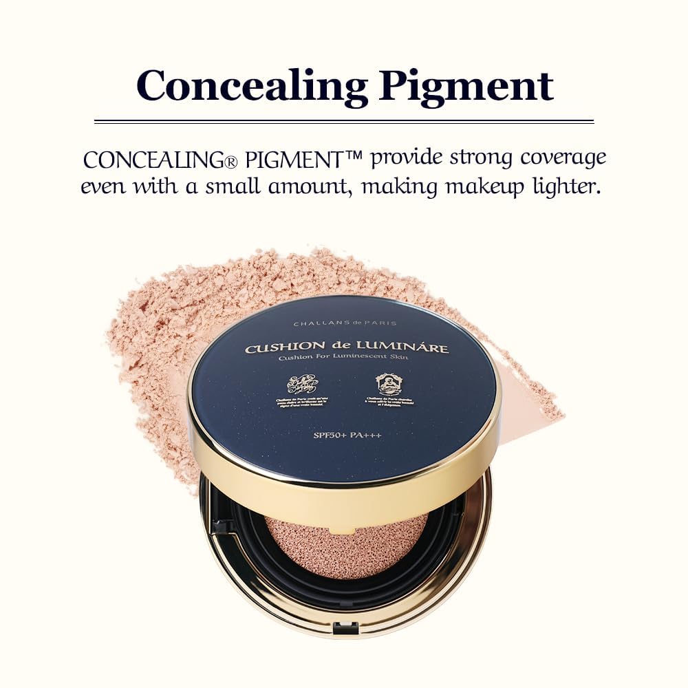 [Paris] Cushion De Lumináre Ex - 23 Beige Medio | Fondotinta Cushion con finitura radiante, copertura totale, lunga durata, formula premium, finitura morbida e luminosa, 15 g