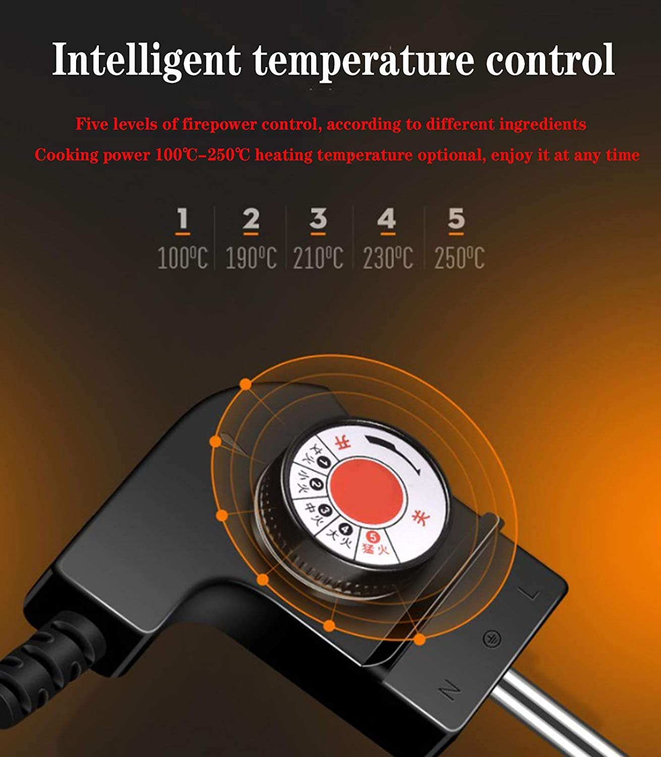 Sin Humo Coreano Barbacoa Parrilla Hot Pot 6-8 Persona Capacidad Interior eléctrico Shabu Shabu Tabla Partido Divisor no Palo fácil Limpiar portátil aleación de Aluminio