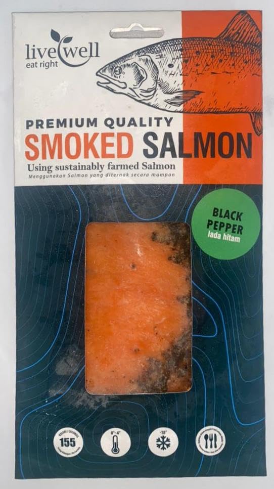 Livewell Black Pepper Smoked Salmon 75g