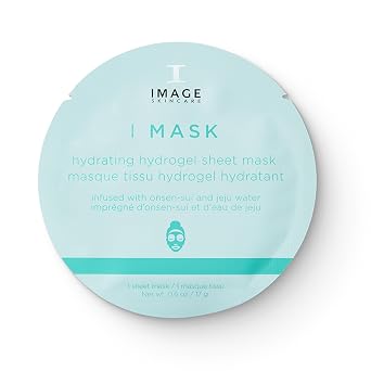 IMAGE Skincare، قناع I MASK لألواح الهيدروجيل المرطبة، قناع الوجه المائي لحمض الهيالورونيك، المنعش، المرطب والمهدئ
