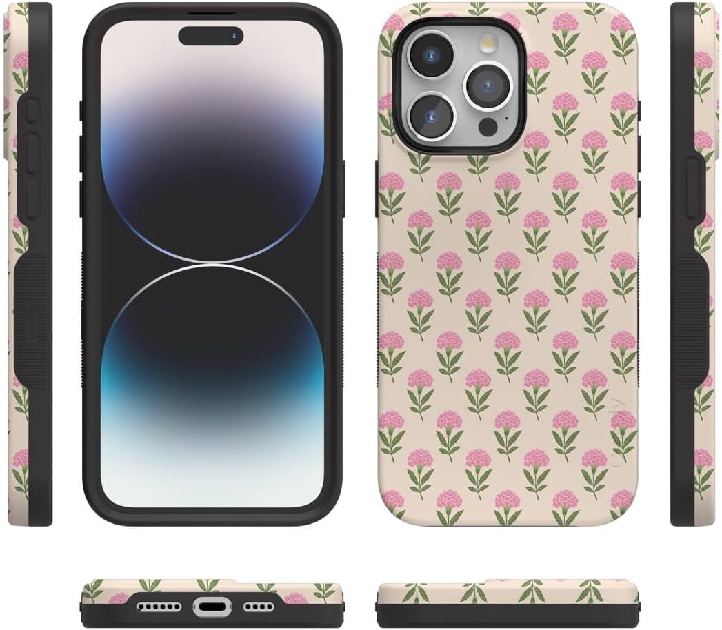 Casely iPhone 15 Pro Case | Jenna's Flowers | Fun on Weekdays | Bold Protective Design | Compatible with MagSafe - Image 8